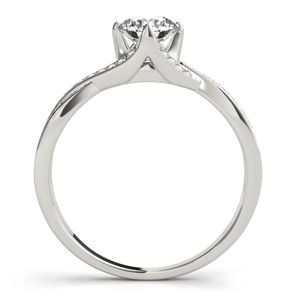Double Row Twisted Shank Prong Engagement Rings - Image 2
