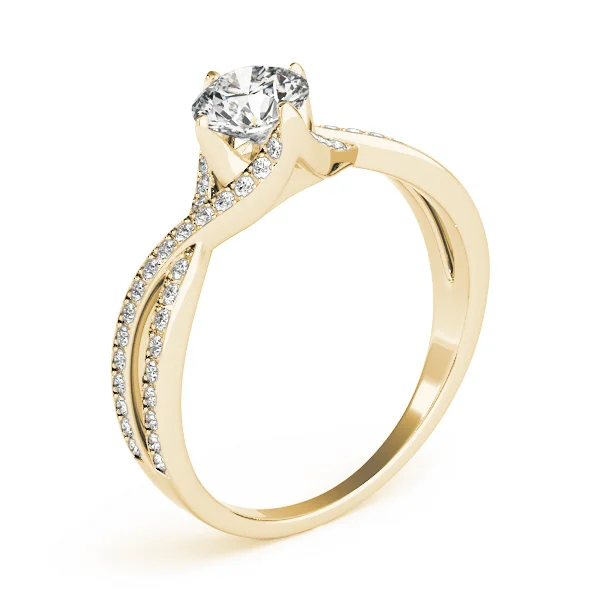 Double Row Twisted Shank Prong Engagement Rings - Image 8