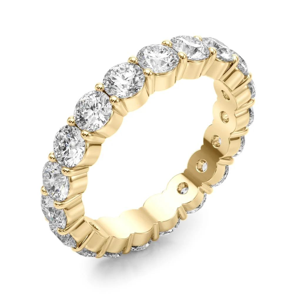 Shared Prong Eternity Wedding Bands - Image 9