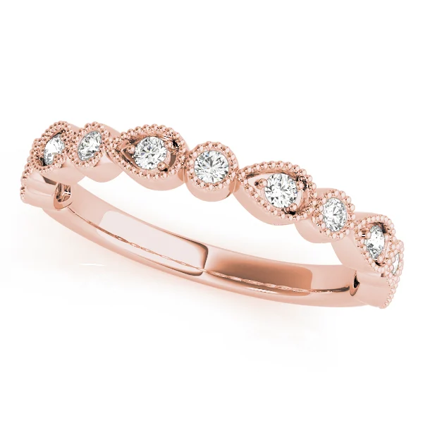 Alternating Pear & Round Diamond Band - Image 10