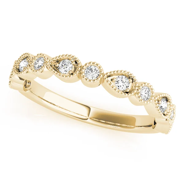Alternating Pear & Round Diamond Band - Image 6
