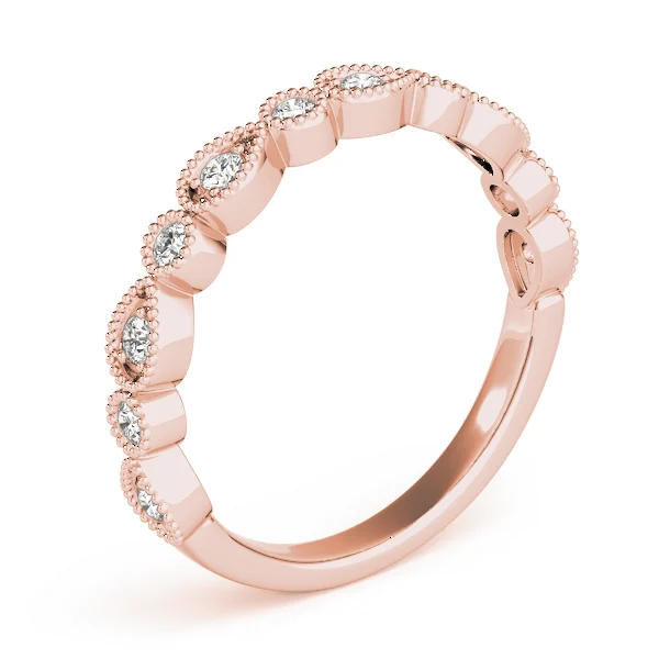 Alternating Pear & Round Diamond Band - Image 13