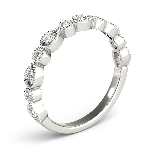 Alternating Pear & Round Diamond Band - Image 4