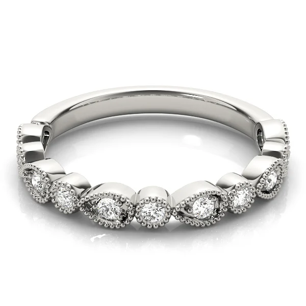 Alternating Pear & Round Diamond Band - Image 3