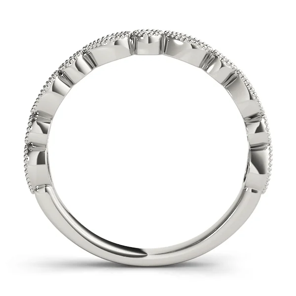 Alternating Pear & Round Diamond Band - Image 2