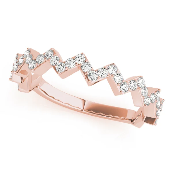 Stackable Prong Set Zigzag Band - Image 10