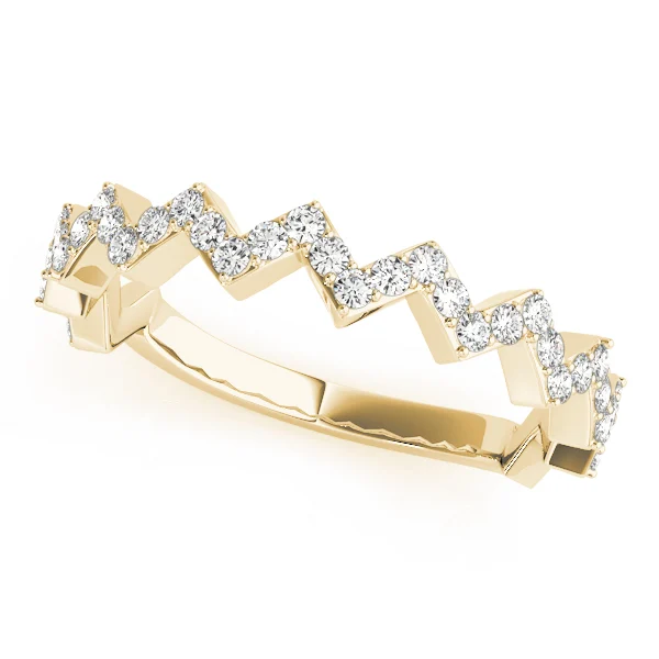 Stackable Prong Set Zigzag Band - Image 6