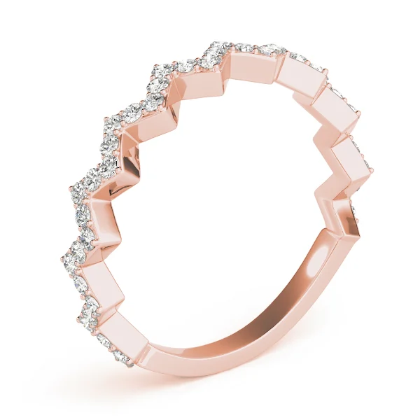 Stackable Prong Set Zigzag Band - Image 13