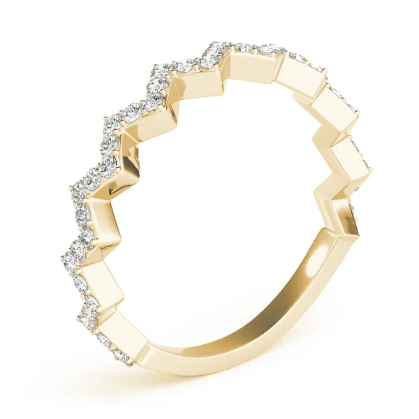 Stackable Prong Set Zigzag Band - Image 9