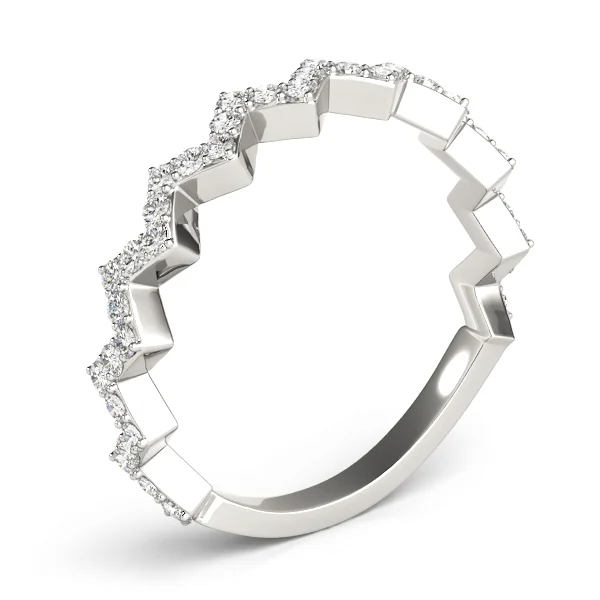 Stackable Prong Set Zigzag Band - Image 4