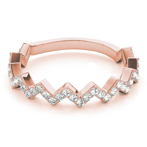 Stackable Prong Set Zigzag Band - Image 12