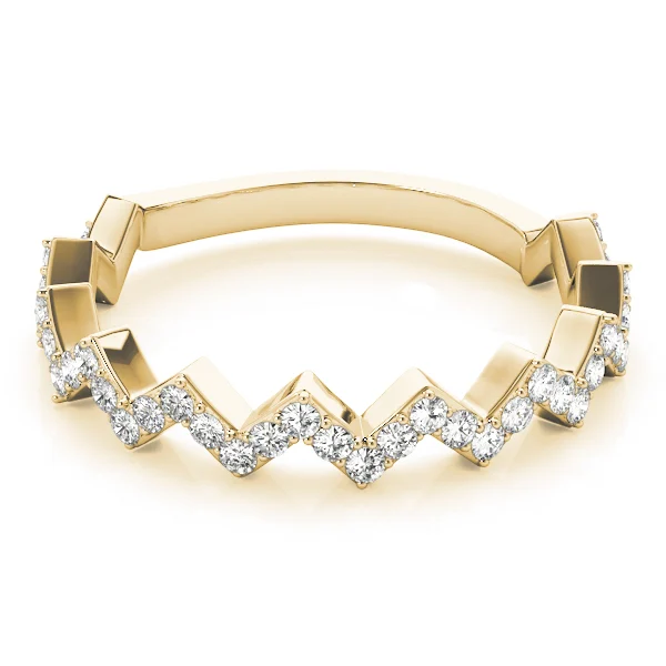 Stackable Prong Set Zigzag Band - Image 8