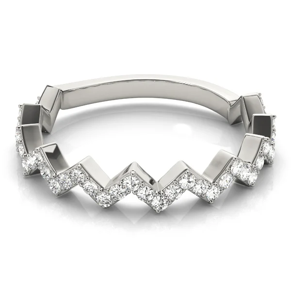 Stackable Prong Set Zigzag Band - Image 3