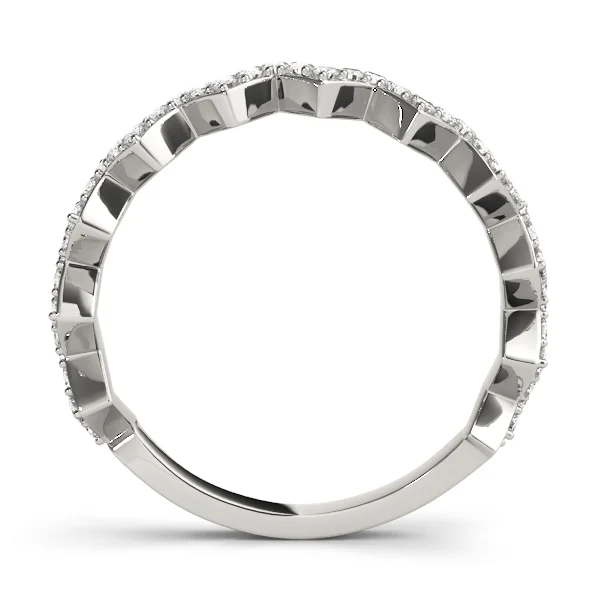 Stackable Prong Set Zigzag Band - Image 2