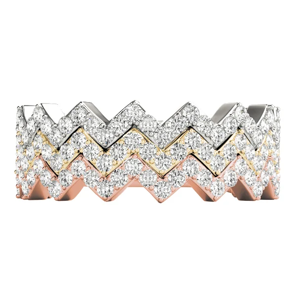 Stackable Prong Set Zigzag Band - Image 5