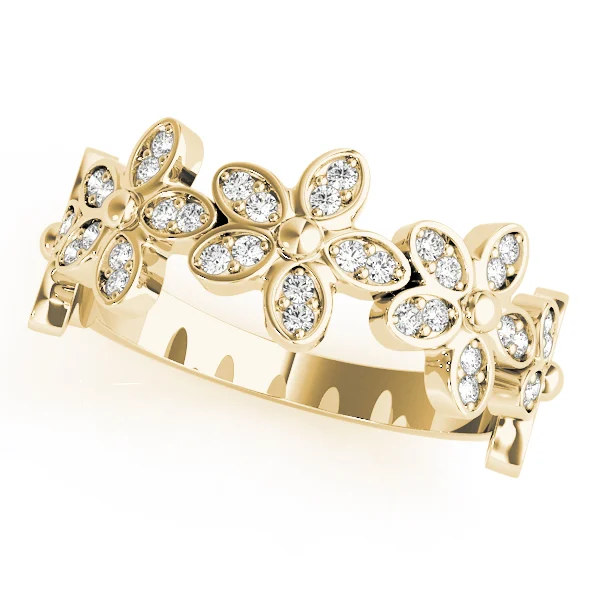 Nature Inspired Floral Shape Stackable Fashion Ring - Image 7