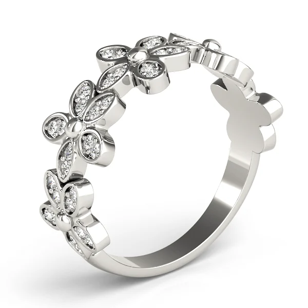Nature Inspired Floral Shape Stackable Fashion Ring - Image 4