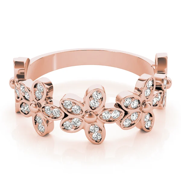 Nature Inspired Floral Shape Stackable Fashion Ring - Image 14