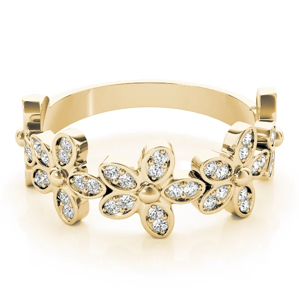 Nature Inspired Floral Shape Stackable Fashion Ring - Image 9