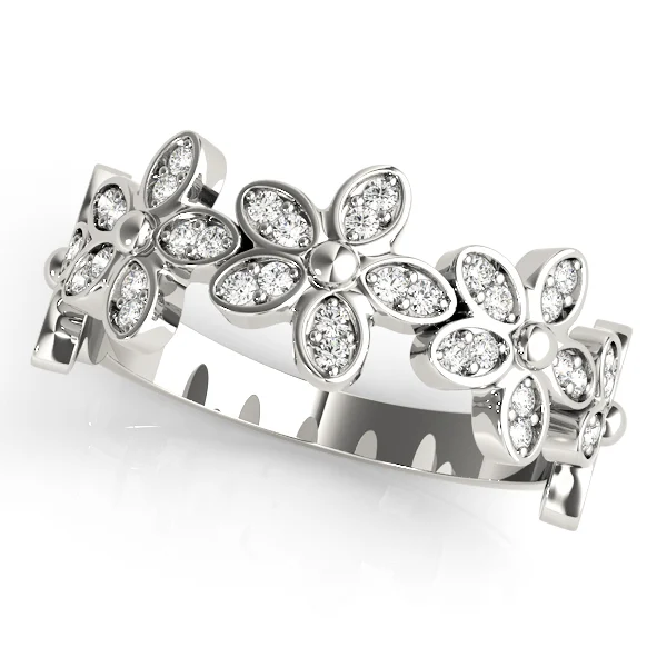 Nature Inspired Floral Shape Stackable Fashion Ring