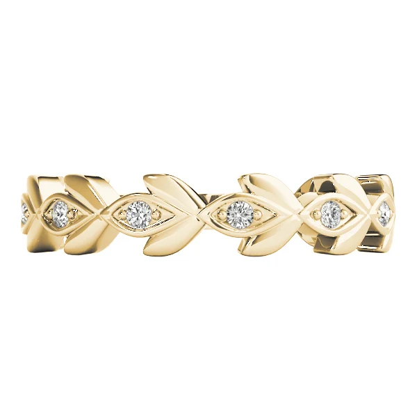 Nature Inspired Floral Shape Stackable Ring - Image 8