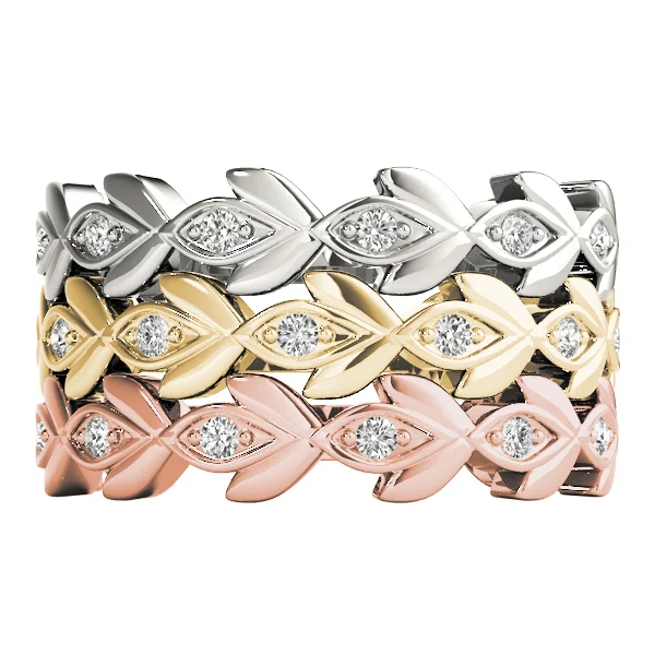 Nature Inspired Floral Shape Stackable Ring - Image 5