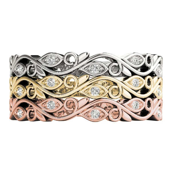 Nature Inspired Floral Stackable Fashion Band - Image 4