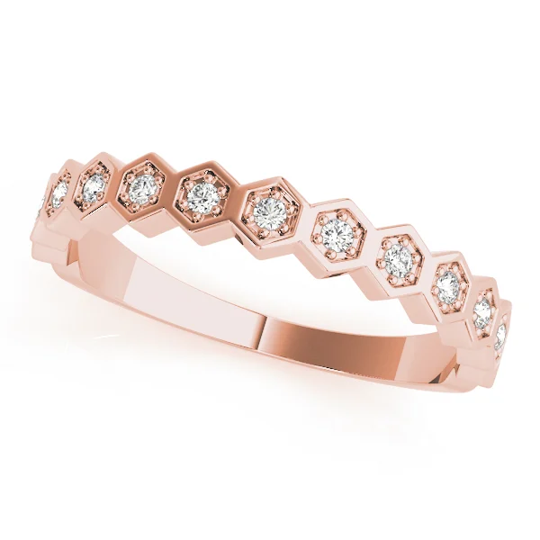 Hexagon Shaped Stackable Wedding Bands - Image 8
