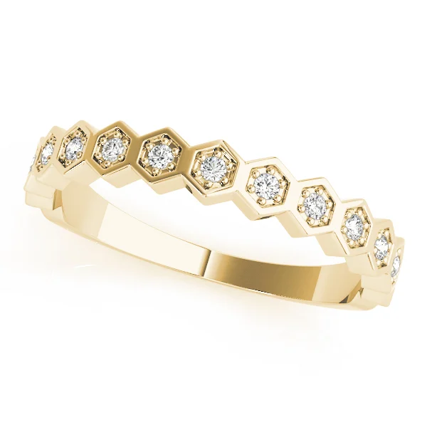 Hexagon Shaped Stackable Wedding Bands - Image 5
