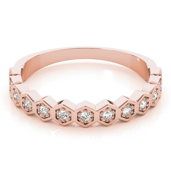 Hexagon Shaped Stackable Wedding Bands - Image 10