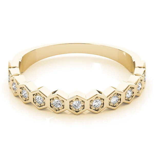 Hexagon Shaped Stackable Wedding Bands - Image 7