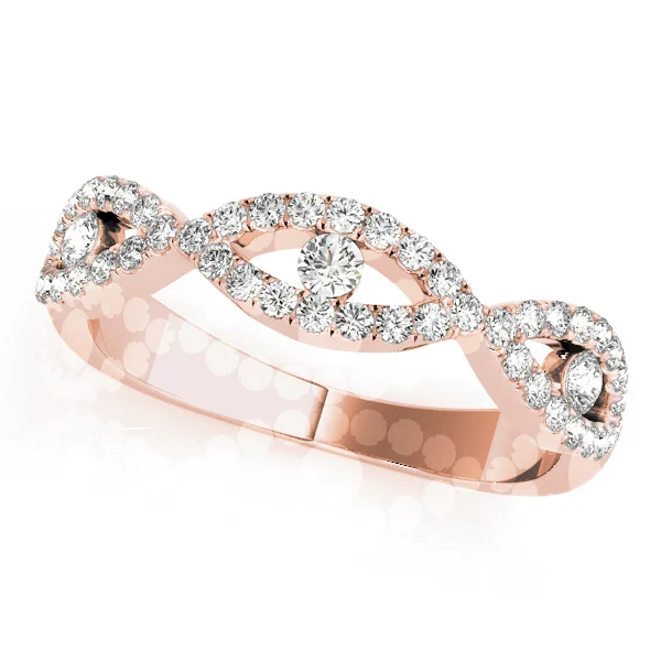 Double Row Infinity Prong Set Wedding Bands - Image 8