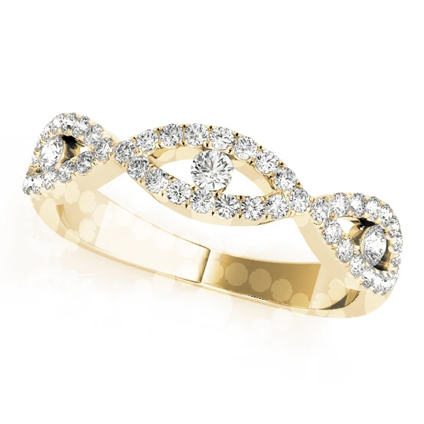 Double Row Infinity Prong Set Wedding Bands - Image 5