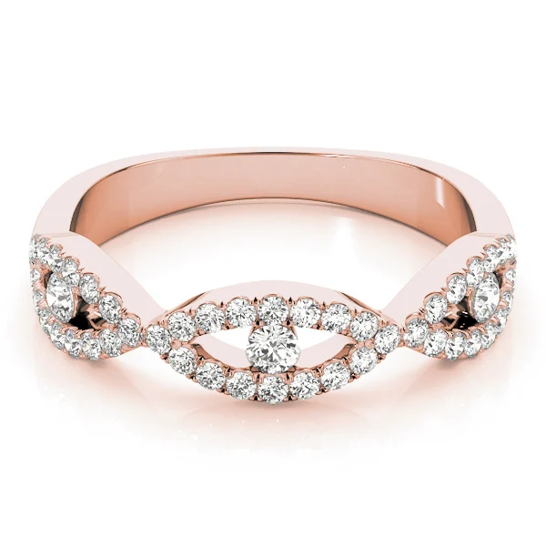 Double Row Infinity Prong Set Wedding Bands - Image 10