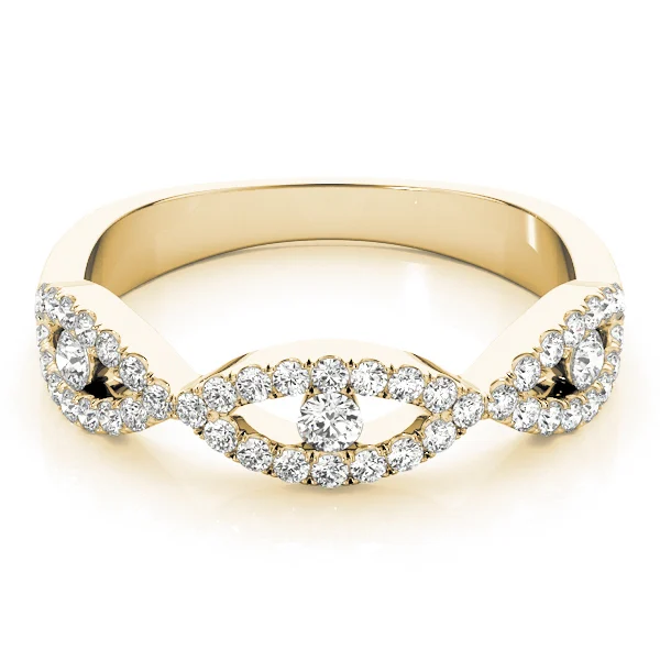 Double Row Infinity Prong Set Wedding Bands - Image 7