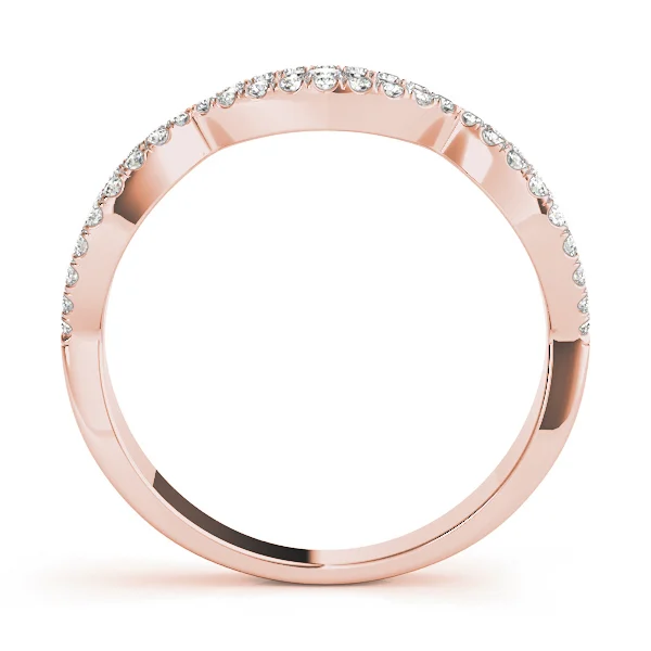 Double Row Infinity Prong Set Wedding Bands - Image 9