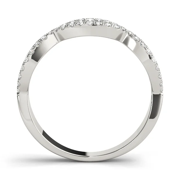 Double Row Infinity Prong Set Wedding Bands - Image 2