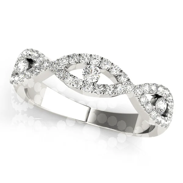 Double Row Infinity Prong Set Wedding Bands
