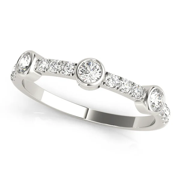 Bezel Set Split Prong Fashion Ring