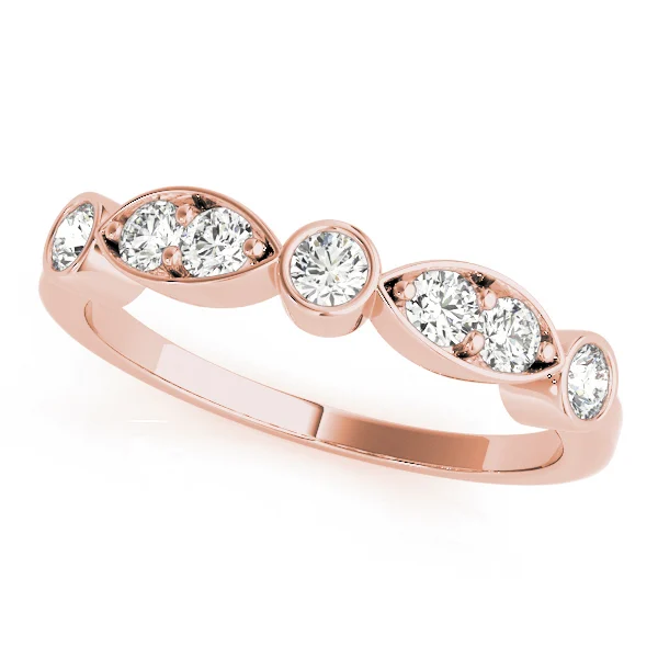 Bezel Set Marquise Wedding Bands - Image 10
