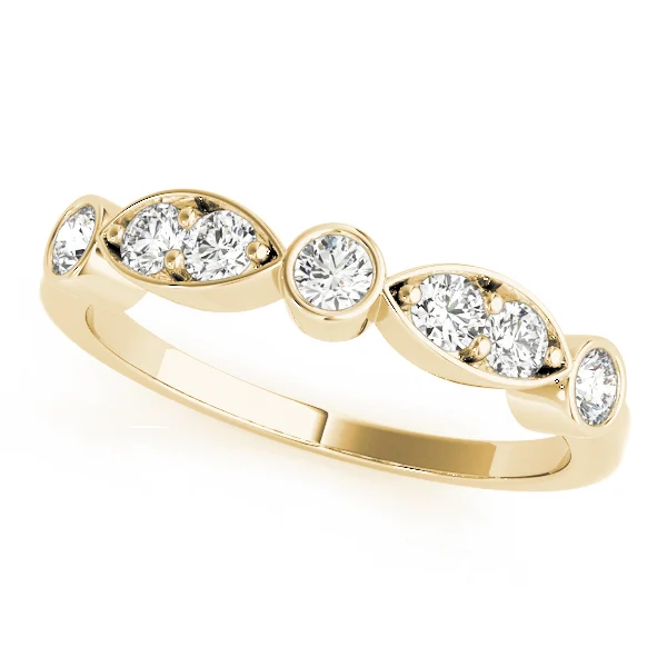 Bezel Set Marquise Wedding Bands - Image 6