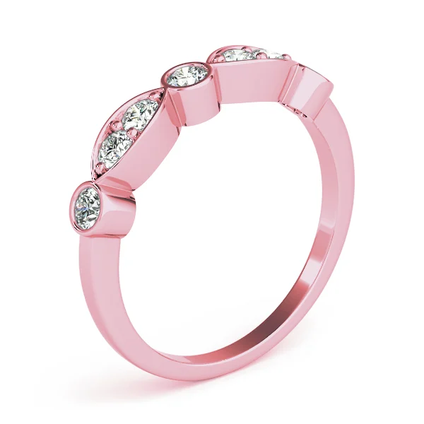 Bezel Set Marquise Wedding Bands - Image 13