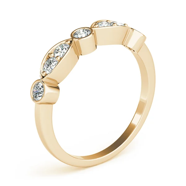 Bezel Set Marquise Wedding Bands - Image 9