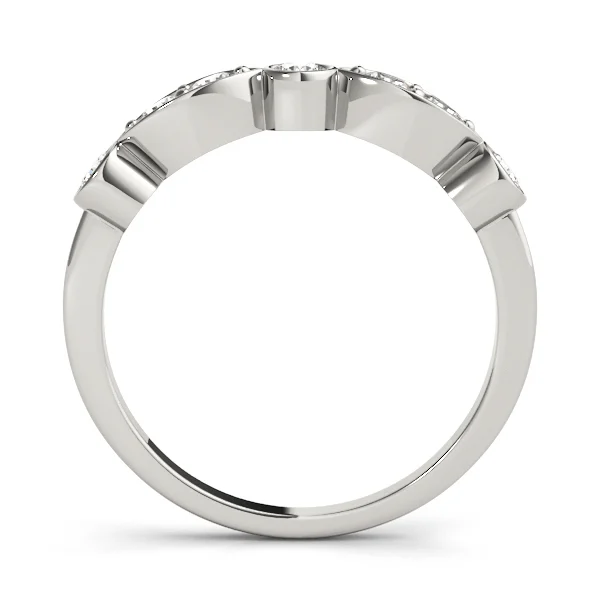 Bezel Set Marquise Wedding Bands - Image 2