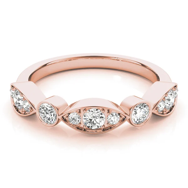 Bezel Set Stackable Wedding Band - Image 10