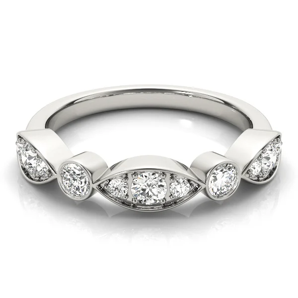 Bezel Set Stackable Wedding Band - Image 3