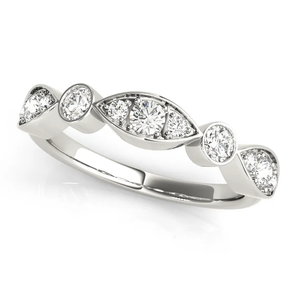Bezel Set Stackable Wedding Band