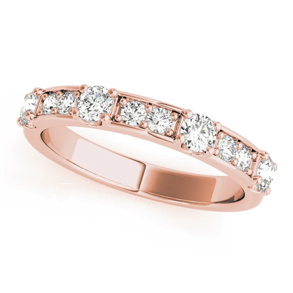 Channel In Prong Stackable Wedding Band - Image 8