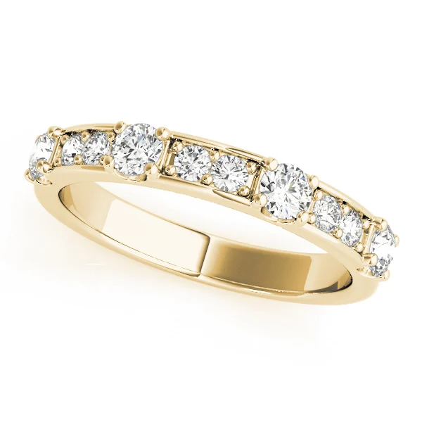 Channel In Prong Stackable Wedding Band - Image 5