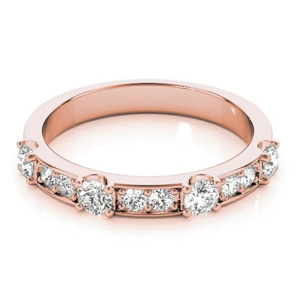 Channel In Prong Stackable Wedding Band - Image 10